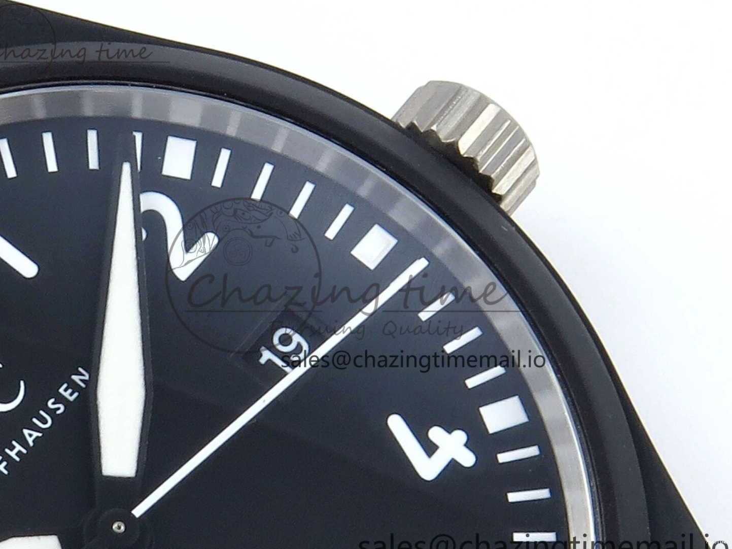 MIROTIME 0219 Pilot Top Gun IW326901 M+F 1:1 Best Edition Black Dial on Black Rubber Strap A SportInspired 6999